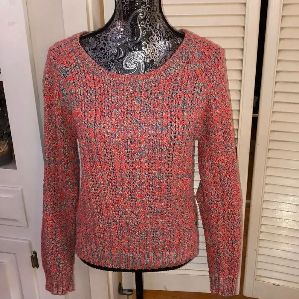 Eye catching Maison Scotch Multicolor Zip Sleeve Cotton Blend Sweater.